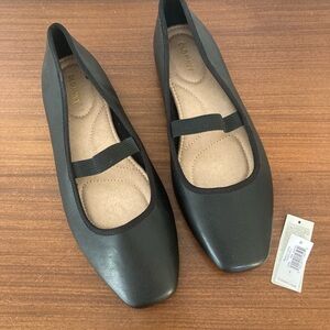 Old Navy Women's Black Square Toe Mary Janes Ballet Flats size 8 NWT